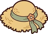 Bags, hats and shoes, a sticker from the Bakery Corner world