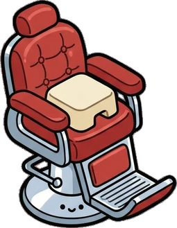 Sessel, ein Sticker aus der Welt Barbierstube