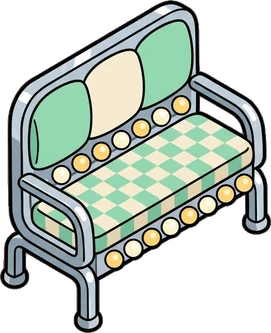 Benches, a sticker from the The Barbershop world