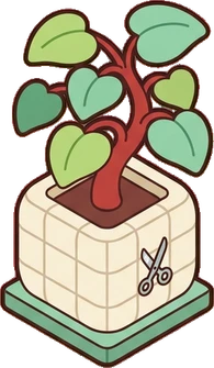 Floor plants, a sticker from the The Barbershop world