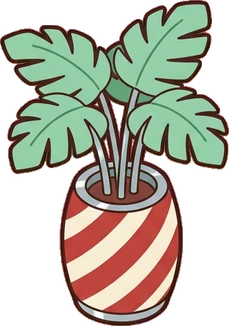Floor plants, a sticker from the The Barbershop world