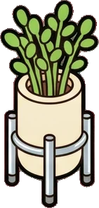 Small plants, a sticker from the The Barbershop world