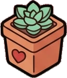 Small plants, a sticker from the The Barbershop world