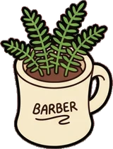 Small plants, a sticker from the The Barbershop world