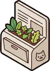 Small plants, a sticker from the The Barbershop world