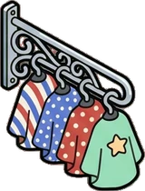 Garlands and hanging things, a sticker from the The Barbershop world