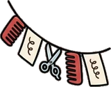 Garlands and hanging things, a sticker from the The Barbershop world