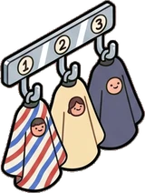 Garlands and hanging things, a sticker from the The Barbershop world
