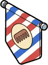 Garlands and hanging things, a sticker from the The Barbershop world