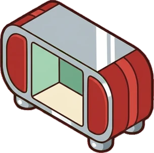 Dressers and low cabinets, a sticker from the The Barbershop world