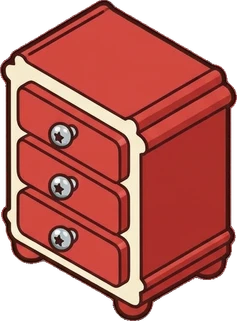 Dressers and low cabinets, a sticker from the The Barbershop world