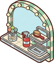 Mirrors, a sticker from the The Barbershop world