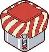 Poufs and ottomans, a sticker from the The Barbershop world