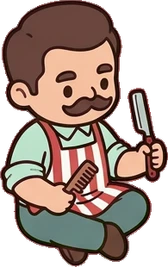 People sitting, a sticker from the The Barbershop world