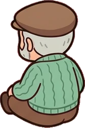 People sitting, a sticker from the The Barbershop world
