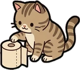 Cats and small animals, a sticker from the The Barbershop world