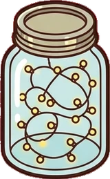 Kerzen und kleine Lichter, ein Sticker aus der Welt Barbierstube