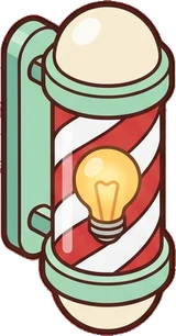 Wandleuchten, ein Sticker aus der Welt Barbierstube