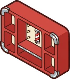 Wall shelves, a sticker from the The Barbershop world
