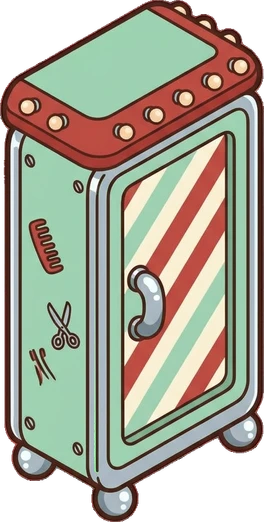 Wardrobes, a sticker from the The Barbershop world