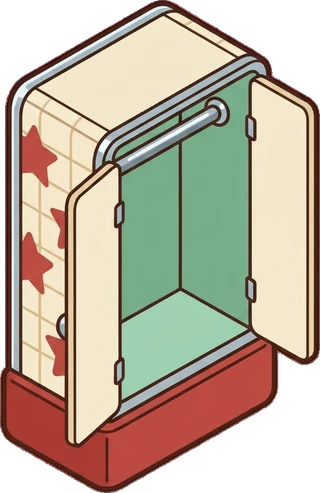 Wardrobes, a sticker from the The Barbershop world
