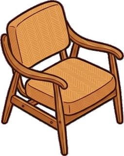 Armchairs, a sticker from the Cat Café world
