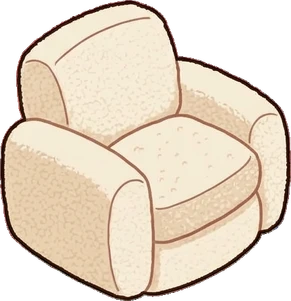 Armchairs, a sticker from the Cat Café world
