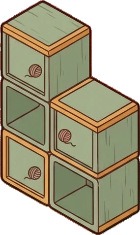 Bookcases, a sticker from the Cat Café world