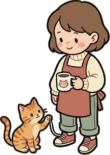 People together, a sticker from the Cat Café world