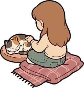 People together, a sticker from the Cat Café world