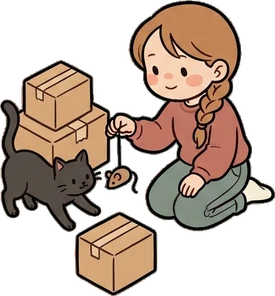 People together, a sticker from the Cat Café world
