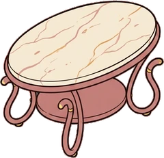 Coffee tables, a sticker from the Cat Café world