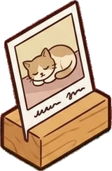 Collectibles, a sticker from the Cat Café world