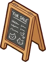 Collectibles, a sticker from the Cat Café world