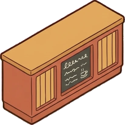 Counters, a sticker from the Cat Café world