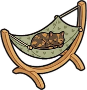 Pet beds and homes, a sticker from the Cat Café world