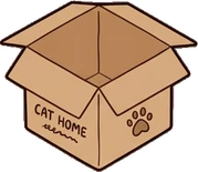 Pet beds and homes, a sticker from the Cat Café world
