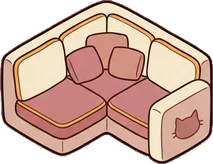 Pet beds and homes, a sticker from the Cat Café world
