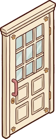 Doors, a sticker from the Cat Café world