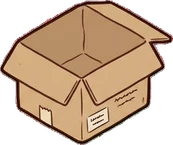 Baskets and floor things, a sticker from the Cat Café world