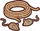 Baskets and floor things, a sticker from the Cat Café world