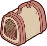 Baskets and floor things, a sticker from the Cat Café world