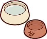 Baskets and floor things, a sticker from the Cat Café world