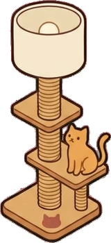Floor lamps, a sticker from the Cat Café world
