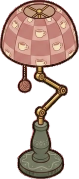 Floor lamps, a sticker from the Cat Café world