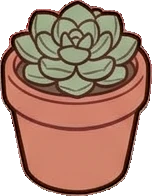 Small plants, a sticker from the Cat Café world