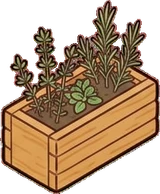 Small plants, a sticker from the Cat Café world