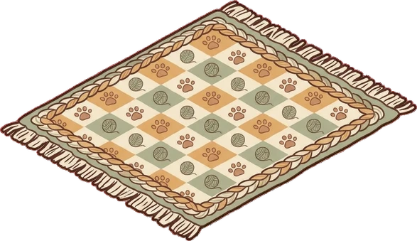 Rugs, a sticker from the Cat Café world