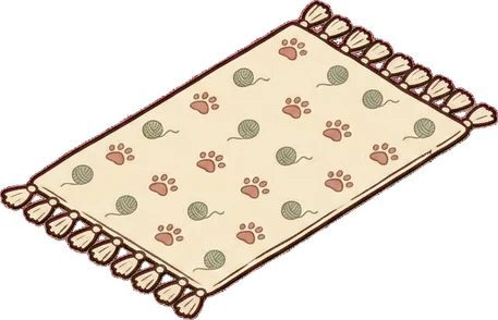 Rugs, a sticker from the Cat Café world