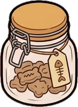Shelf things, a sticker from the Cat Café world